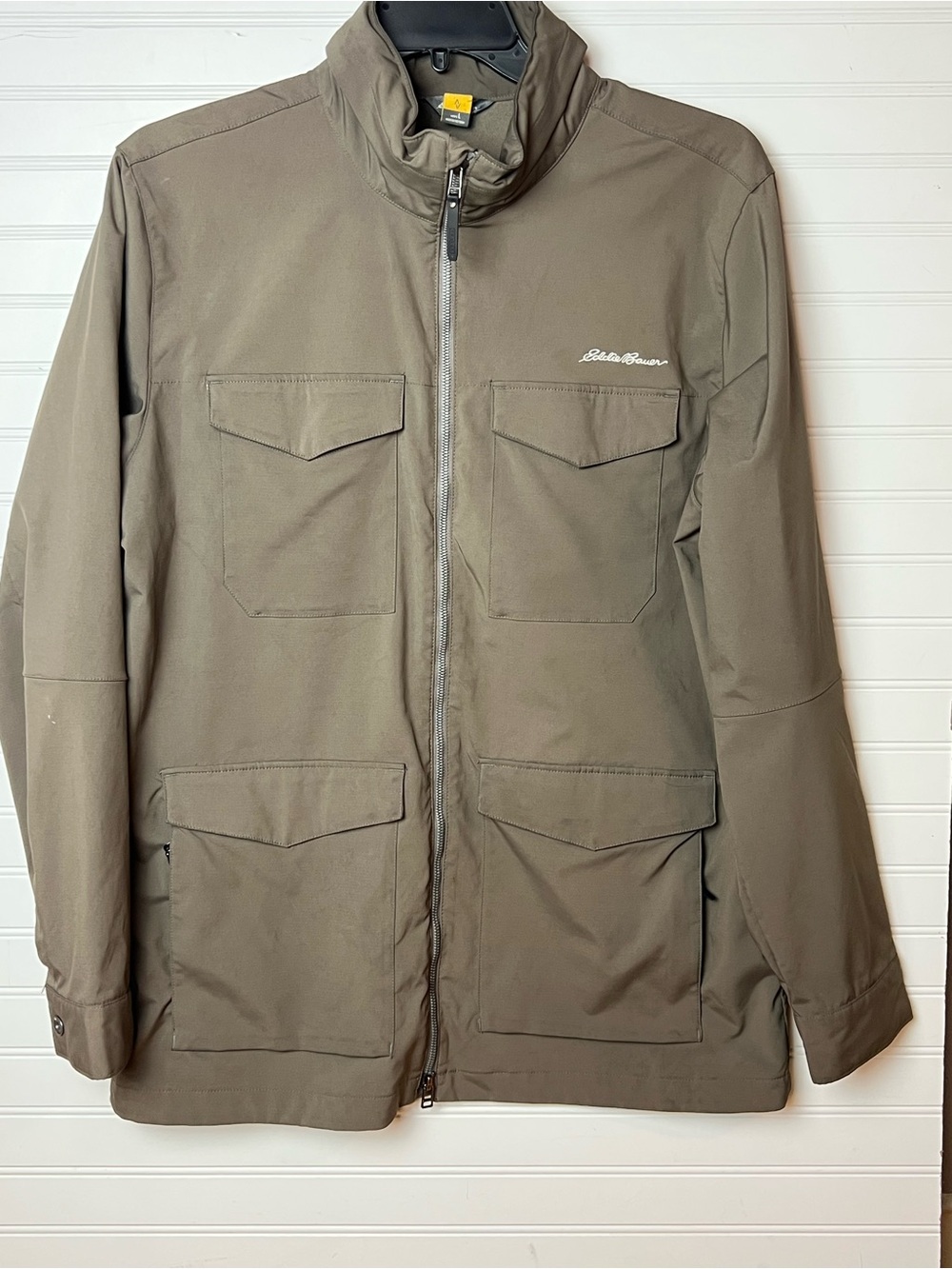 Eddie Bauer Men's Travex Olive Zip-Front Field Jacket Size L